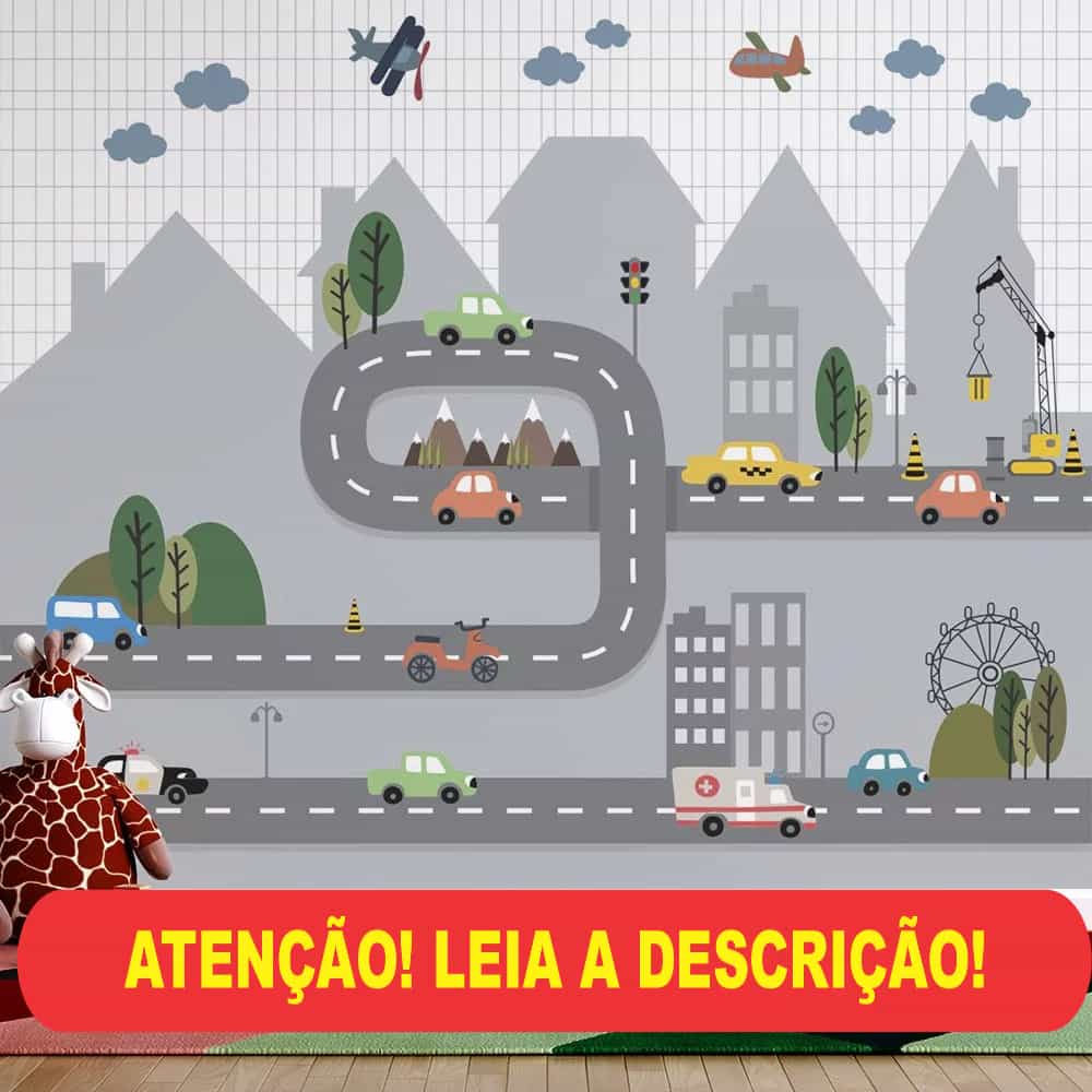 Papel de parede Cidade dos Carros com Pista