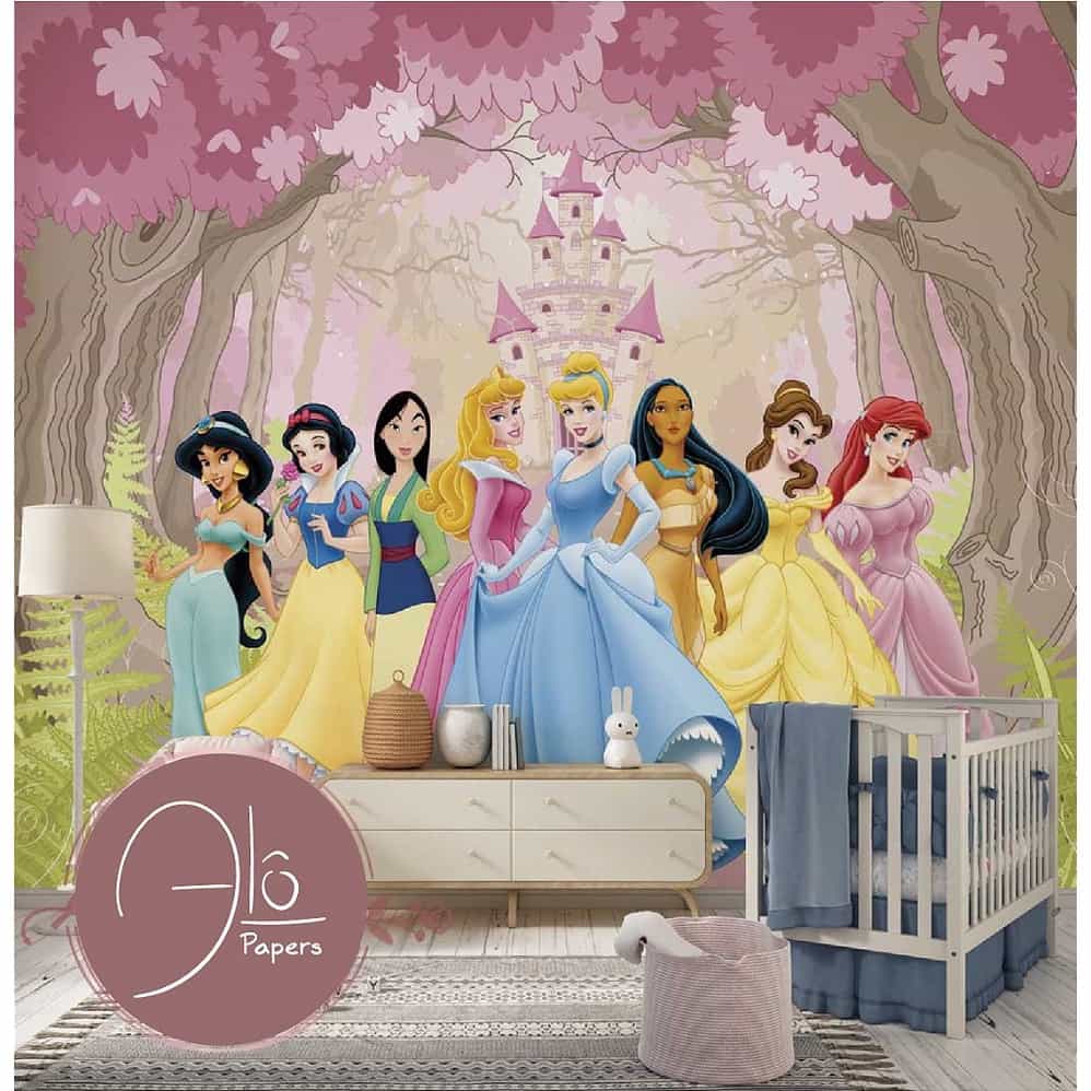 Papel de parede Princesas da Disney na Floresta Encantada