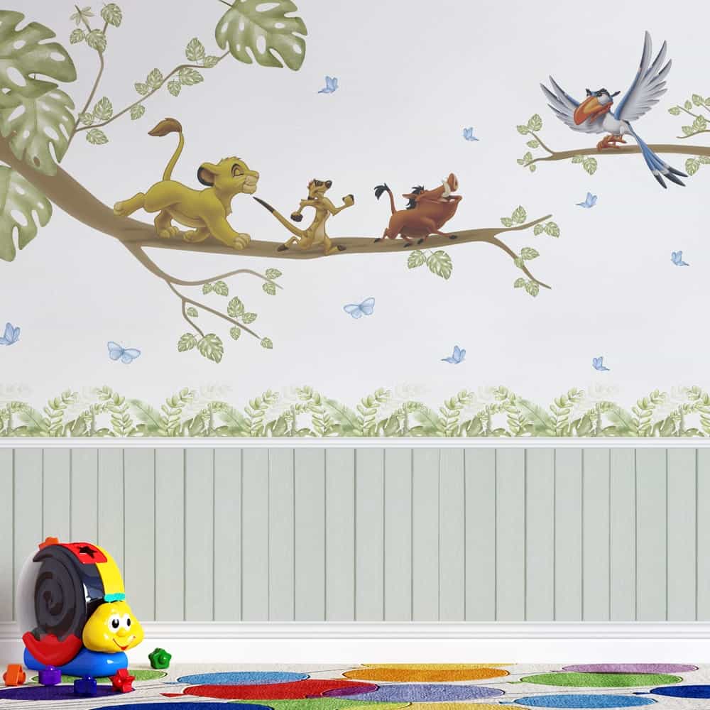 Papel de parede Simba, Timão e Pumba no Galho