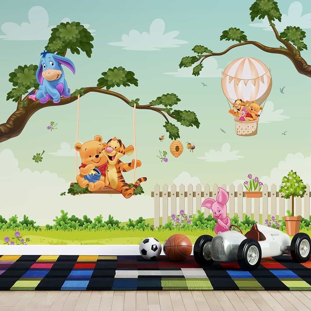 Papel de parede Turma do Ursinho Pooh Baby