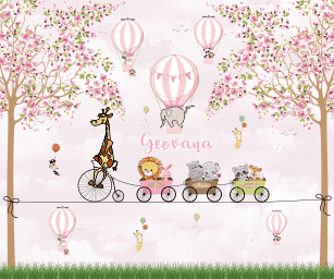 Papel de parede Animais e Bicicletas