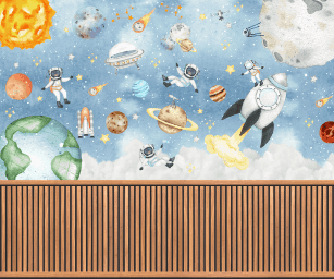 Papel de parede Planetas e Foguetes