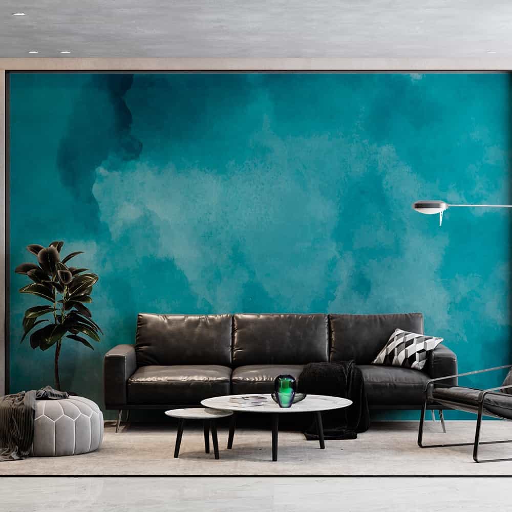 Papel de parede Aquarela Azul