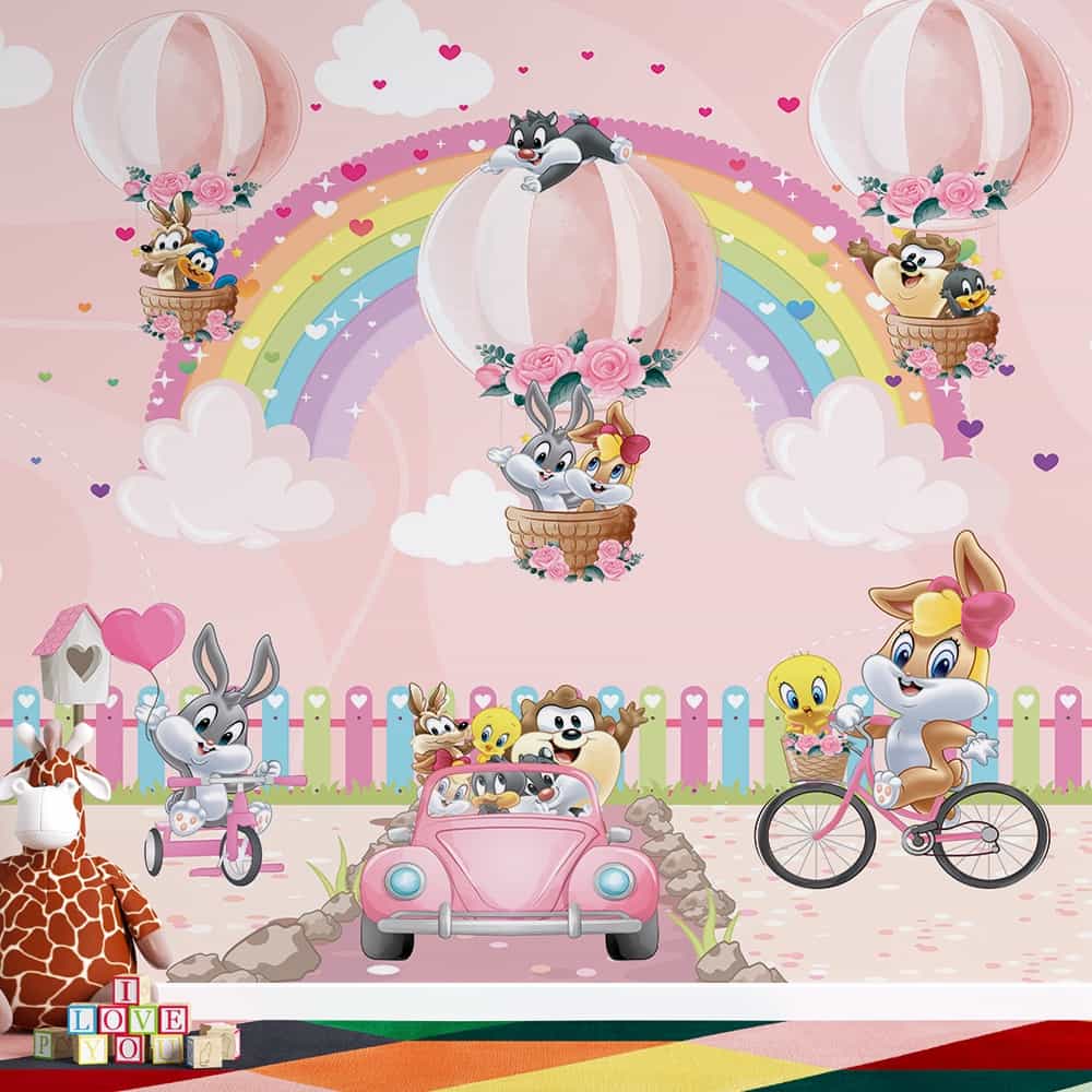 Papel de parede Baby Looney Tunes no Passeio Rosa