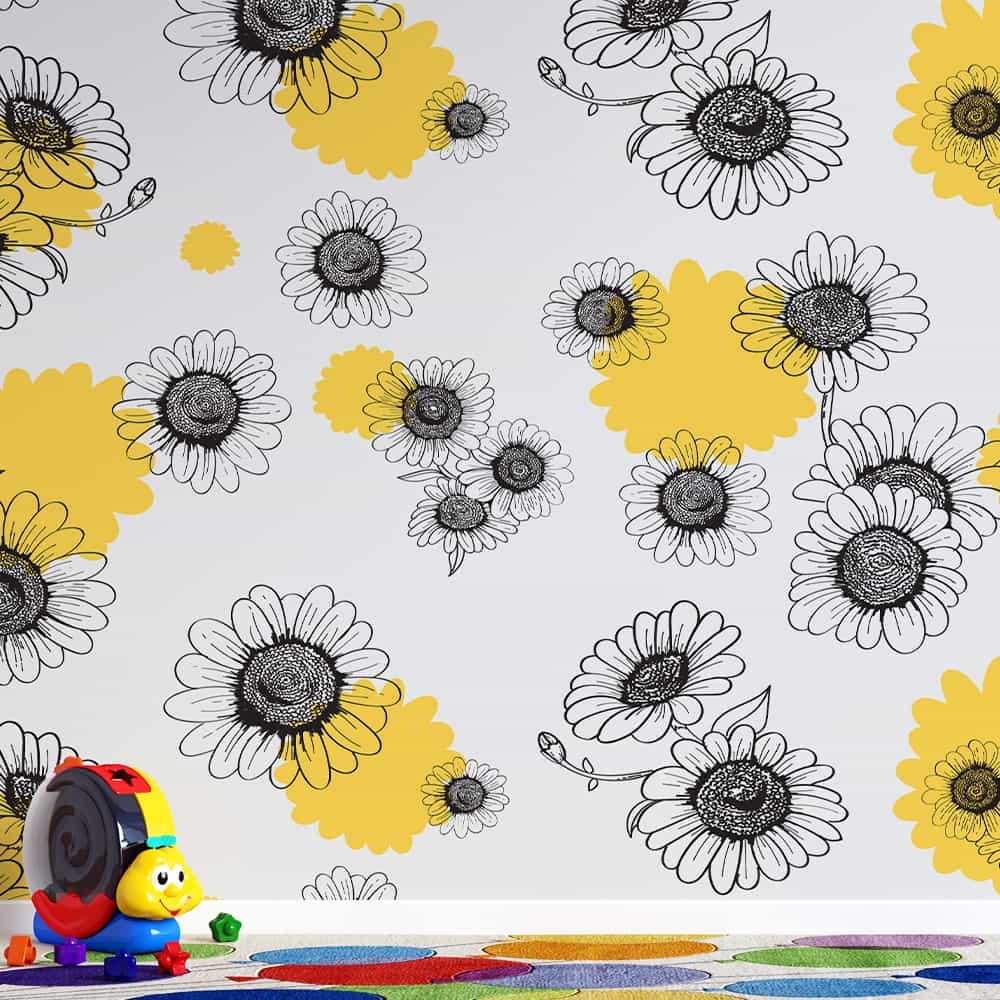 Papel de parede Vinílico Girassóis