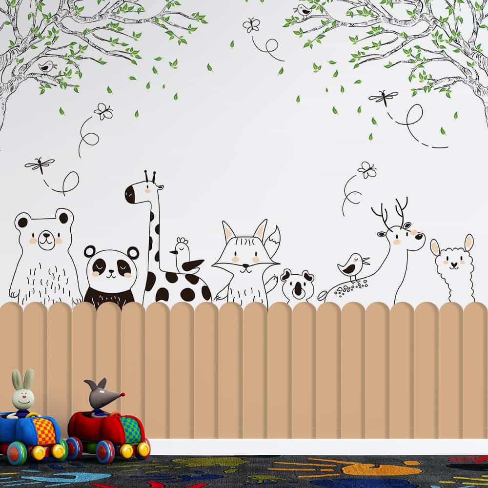 Papel de parede Bichinhos Doodle atrás da Cerquinha