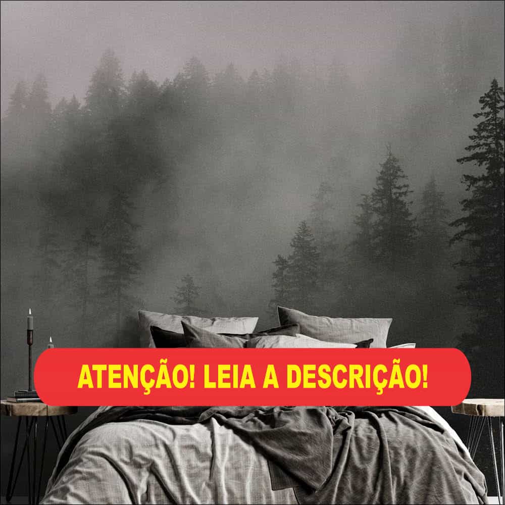Papel de parede Floresta de Pinheiros na Neblina