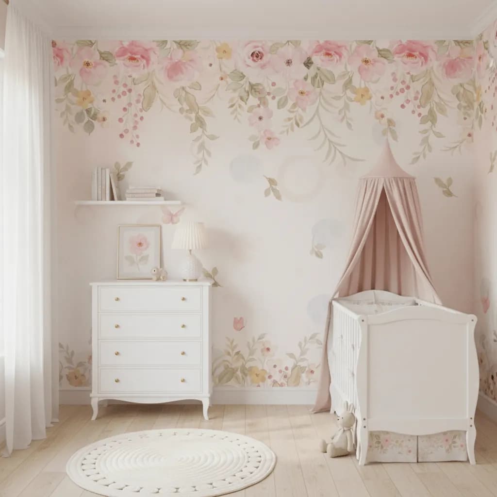 Flores Rosas Infantil