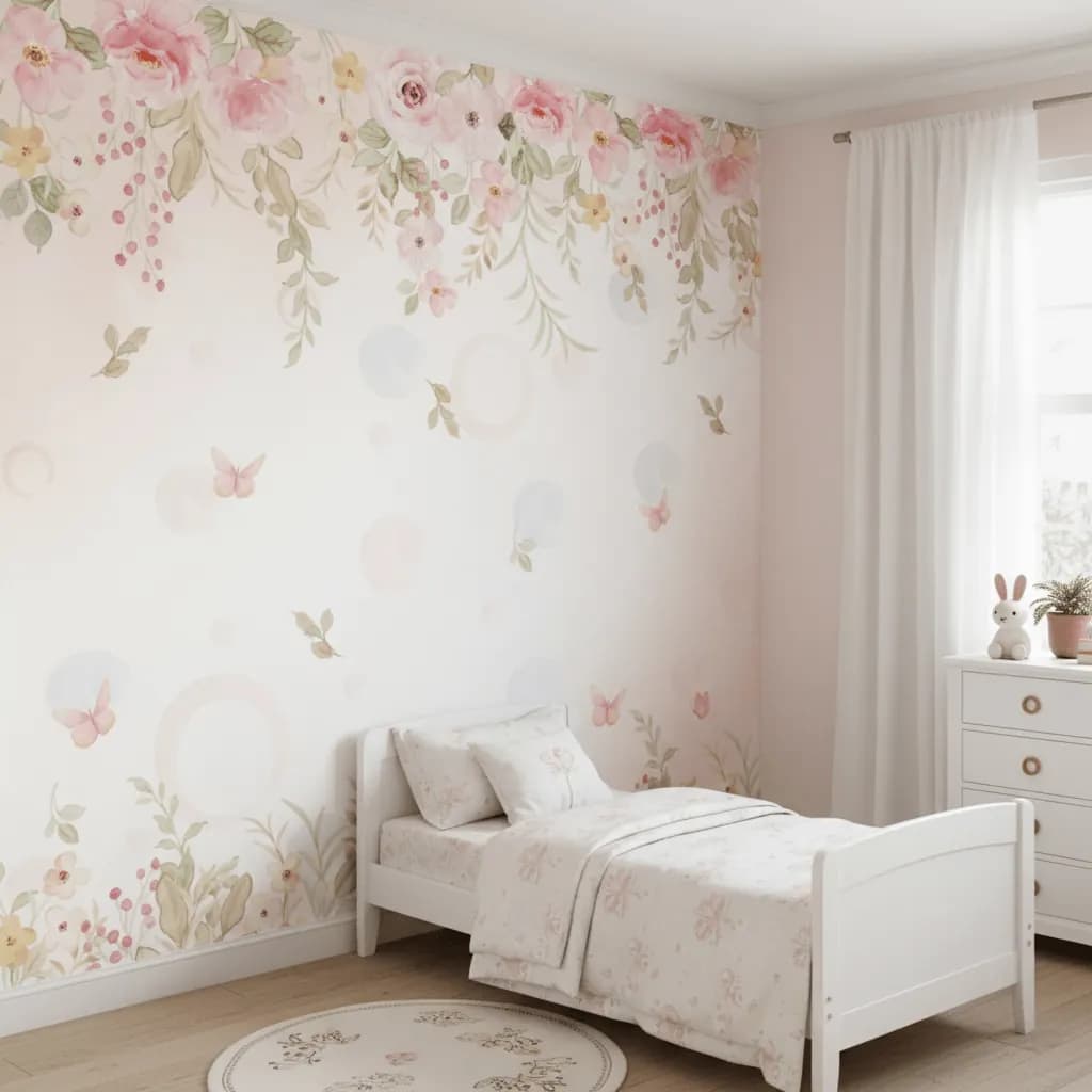 Flores Rosas Infantil
