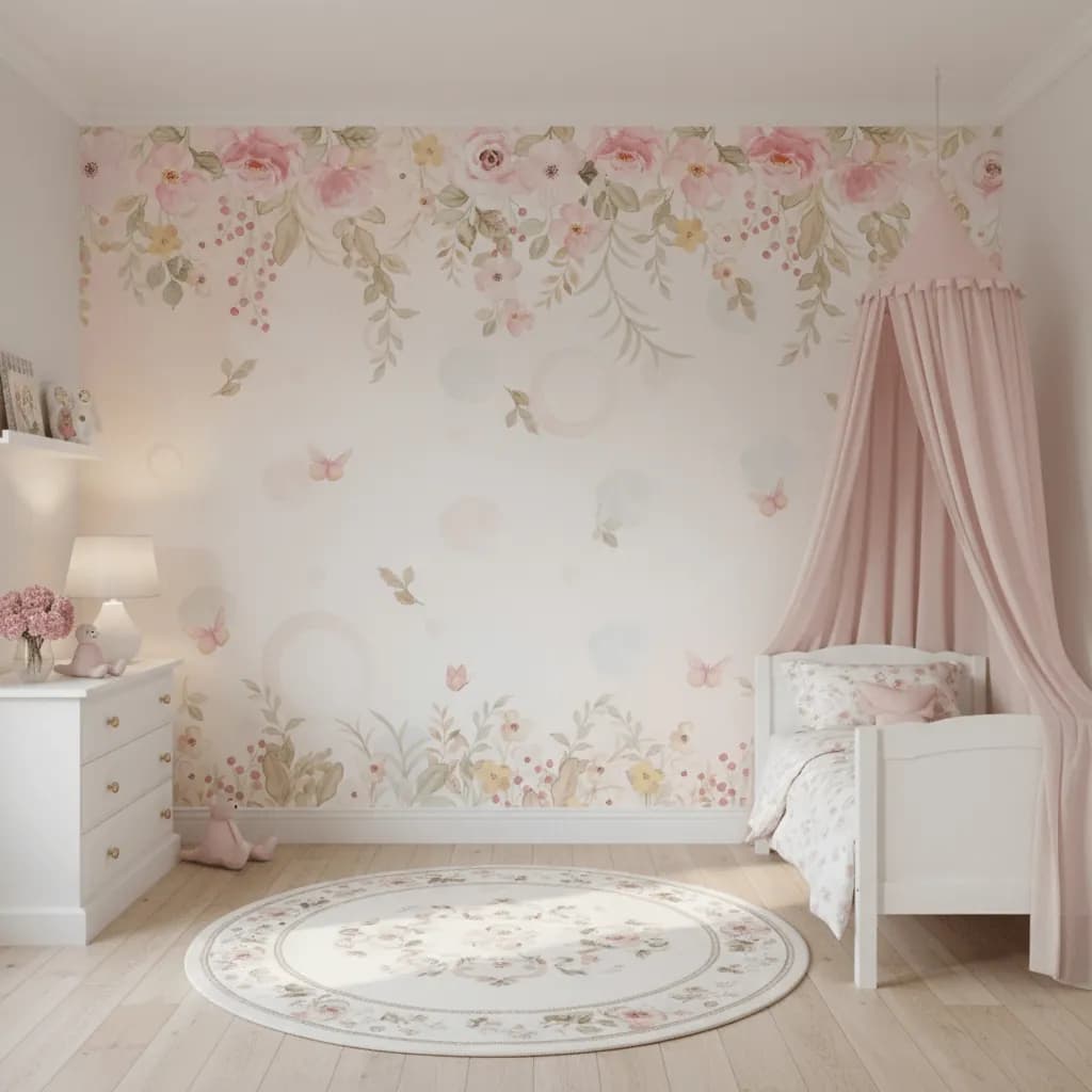 Flores Rosas Infantil