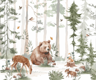Urso na Floresta Verde
