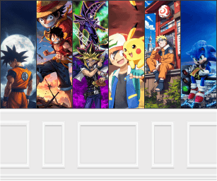 Anime Goku Luffy Yu-Gi-Oh Pokemon Naruto Sonic