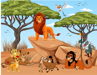 Savana, Leão e Amigos na Selva