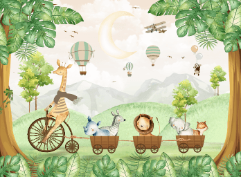 Safari Aquarela, Animais no Trem