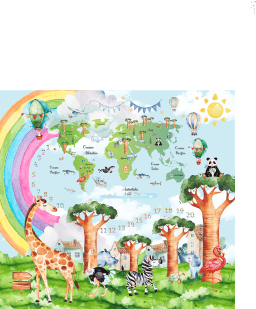 Mapa-Múndi , Safari, Balões e Baobá