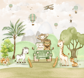 Safari Animais na Selva com Jipe Balões e Natureza