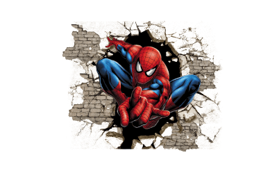 Homem Aranha 3d Quebrando Parede