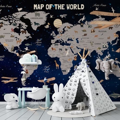 De Mapa Mundi De Céu Estrelado