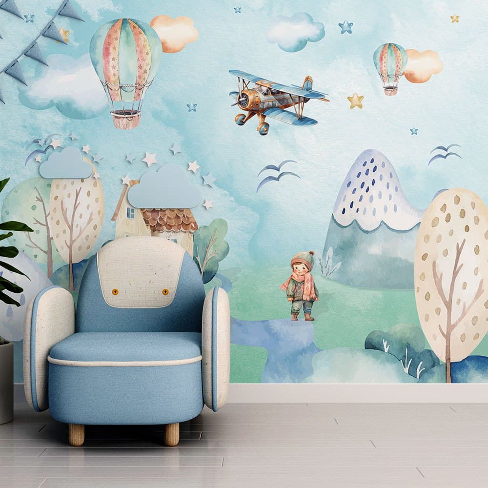 Aquarelado – Aventura nos Céus com Aviões e Balões 🎈✈️🌤️