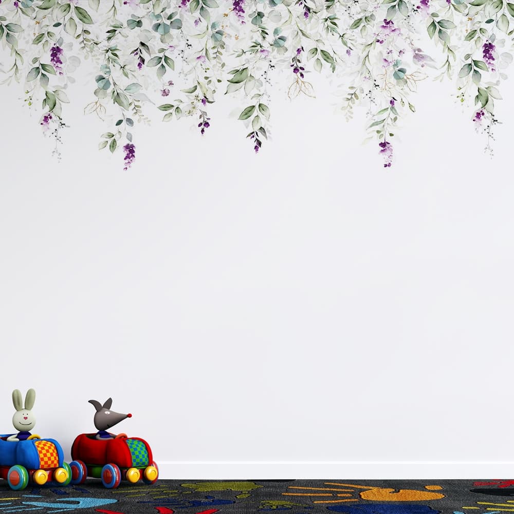 Jardim Suspenso verde e roxo