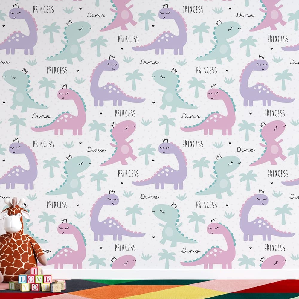 Dinossauro Princesa – Tons Pastel e Decoração Lúdica🦕 👑