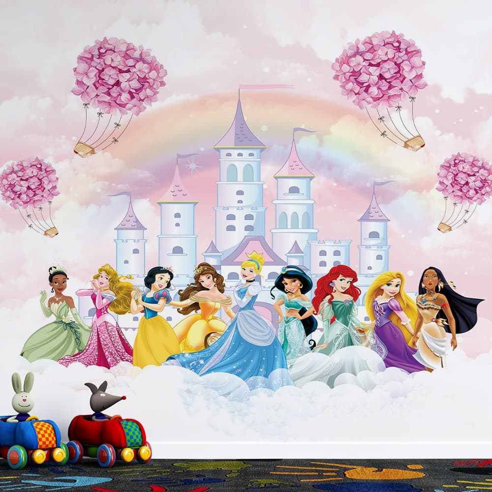 Princesas da Disney – Castelo Mágico e Arco-Íris ✨🏰