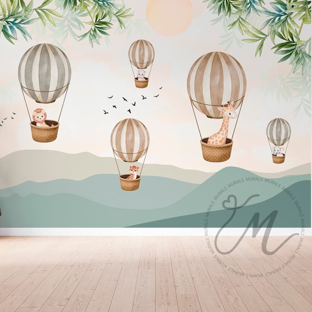 Balões com Animais – Decoração Lúdica para Quarto de Bebê 🦒🎈🐘