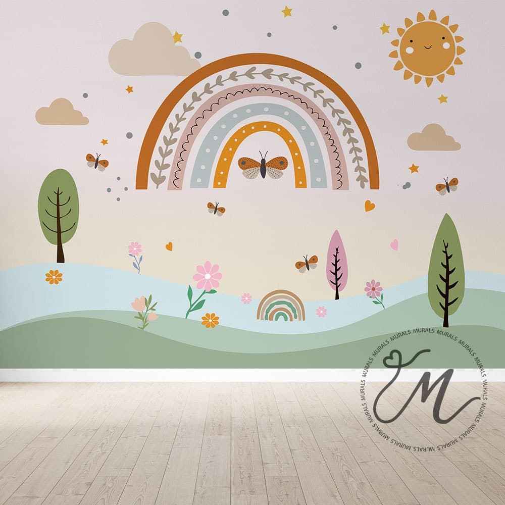 Arco-Íris Boho – Decoração Lúdica para Quartos de Bebê