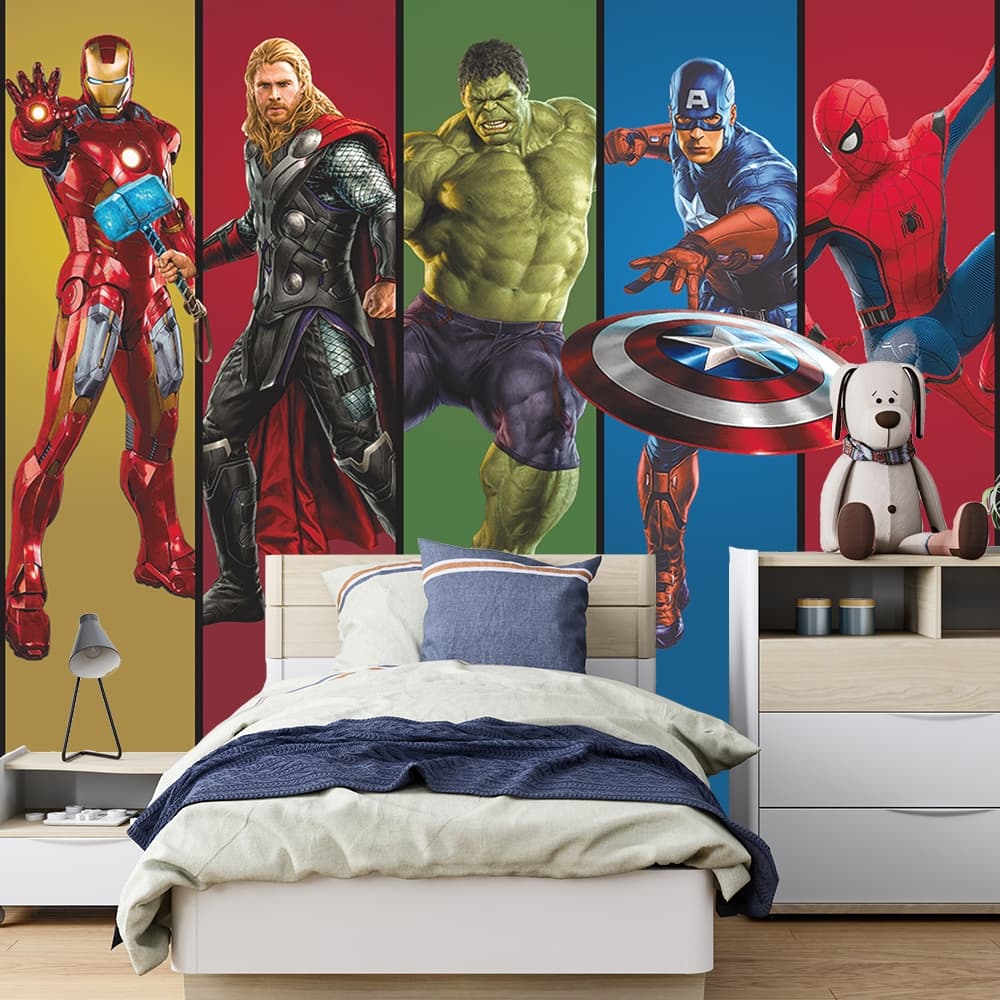 Heróis Marvel Vingadores | Hulk, Thor, Capitão América, Homem Aranha e Homem de 