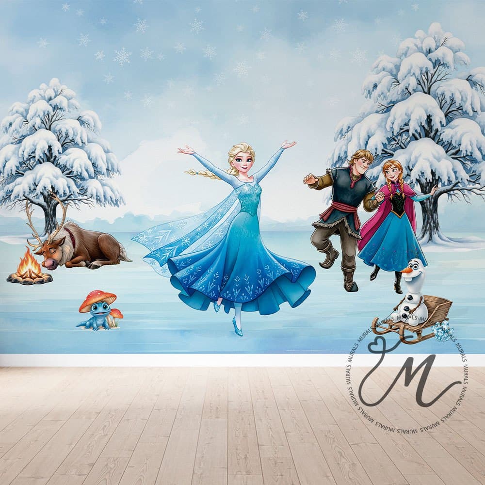 Frozen Elsa e Anna na neve Encantada, Sven, Olaf e Kristoff