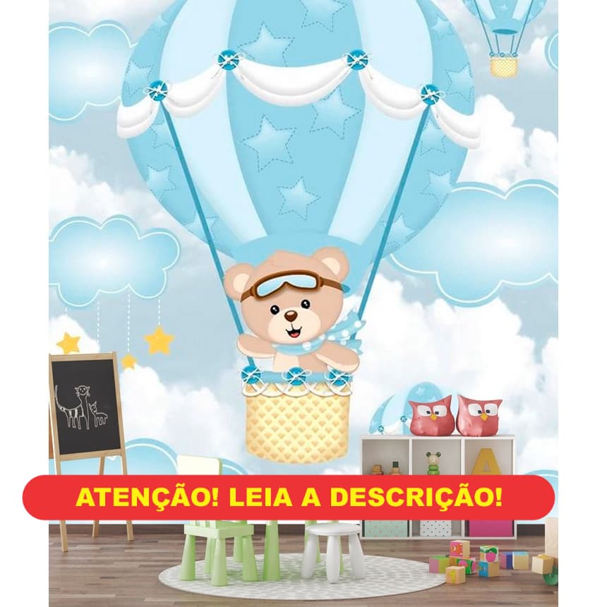 Urso e Balões Azuis
