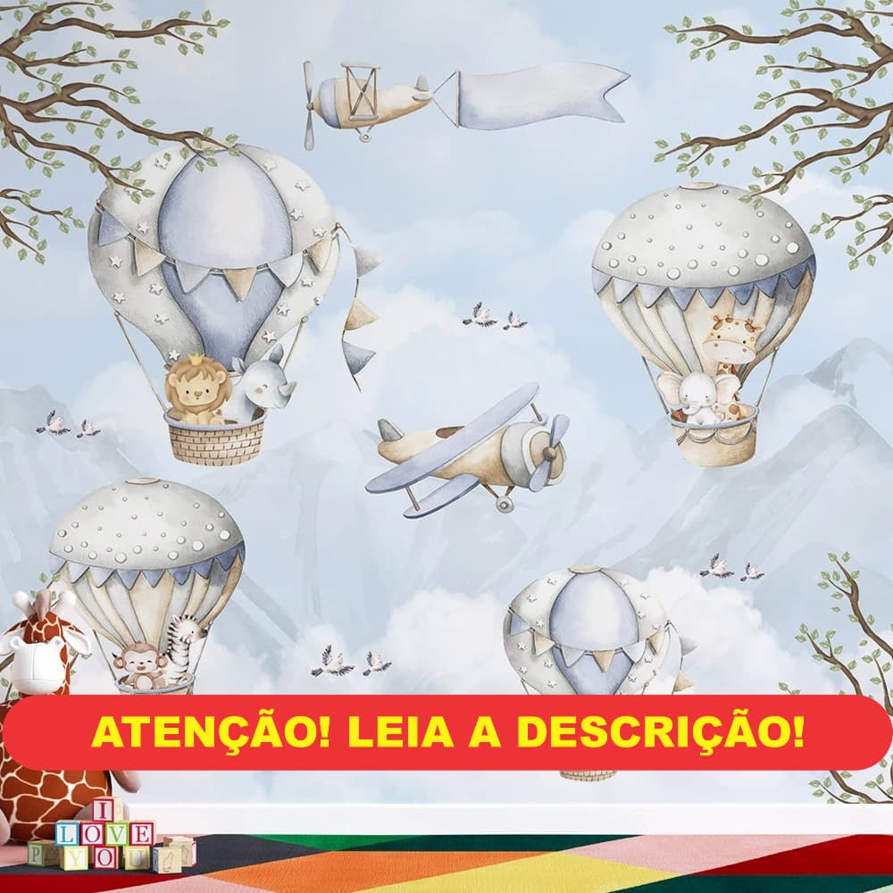 Ursos e Balões azul