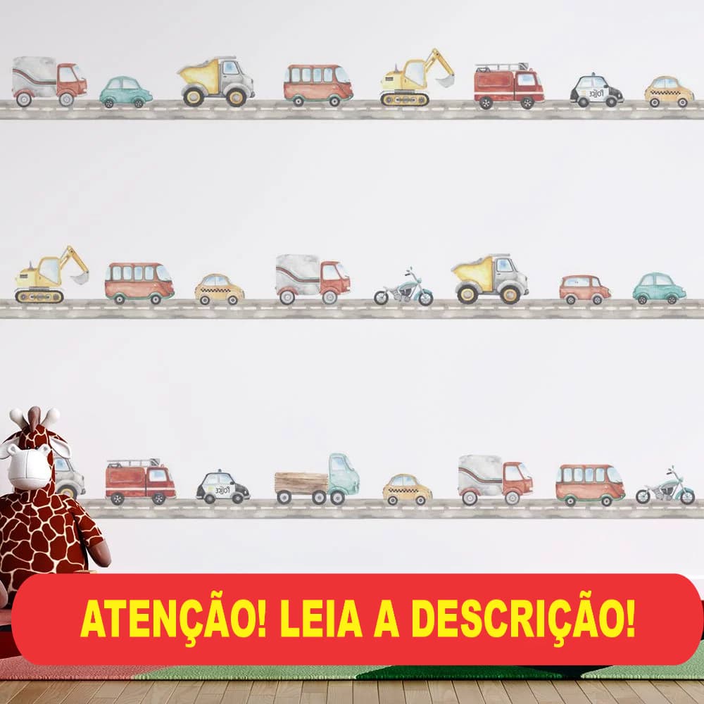 papel de parede infantil carros na parede
