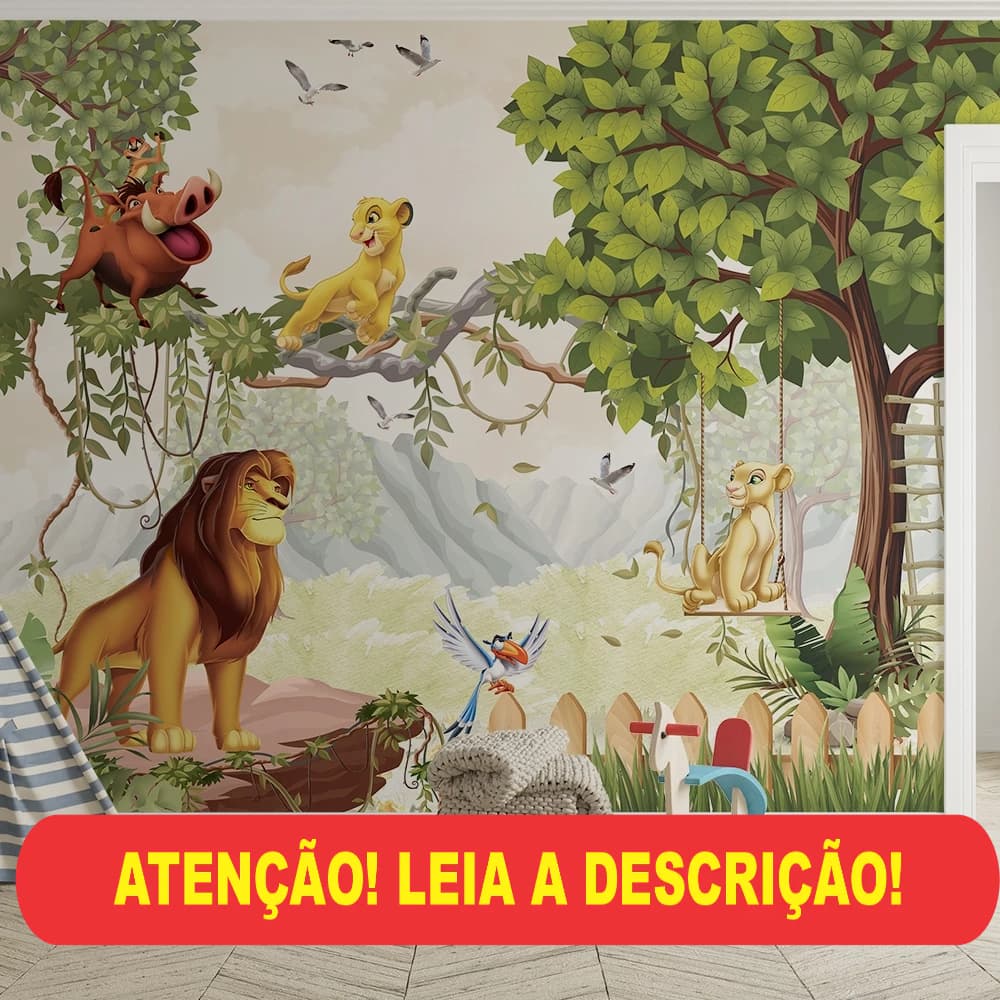 papel de parede rei leão mufasa simba timao e pumba em cima as árvores