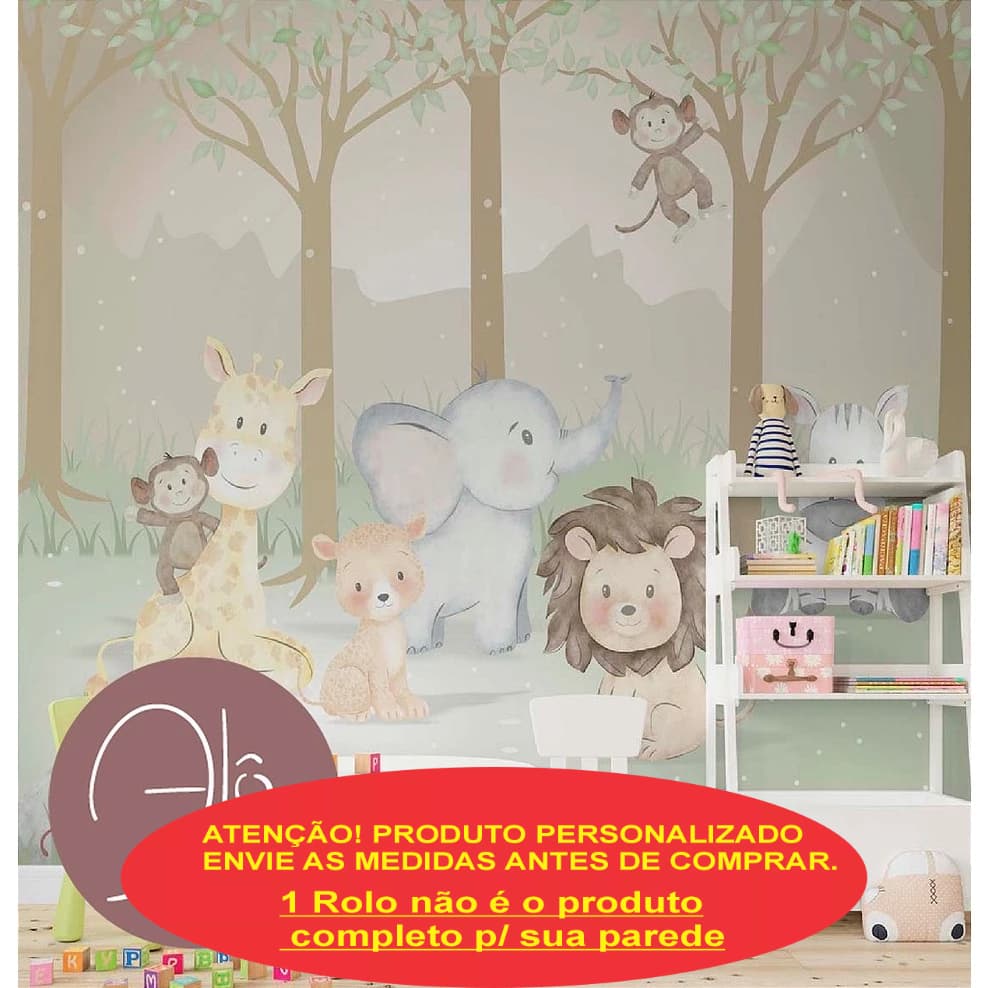 Safari Aquarelado – Animais da Selva e Natureza 🦁🌿