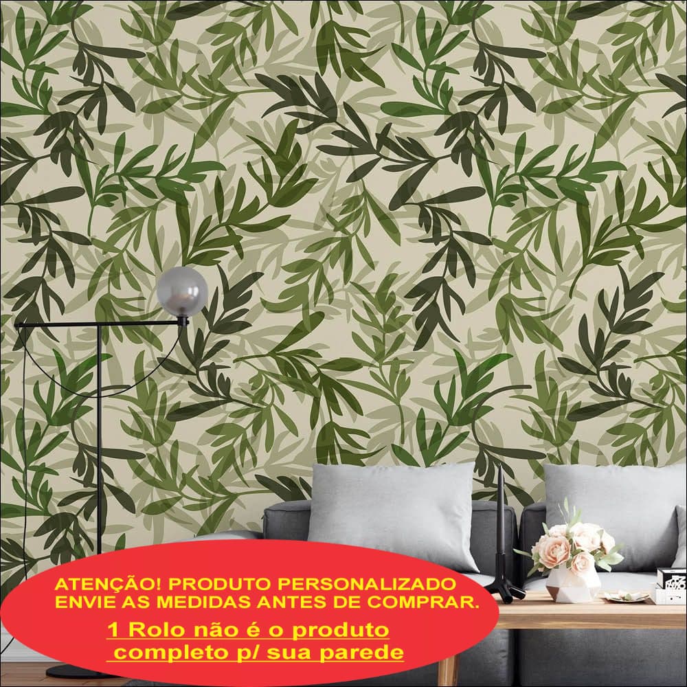 Vinílico de Folhas Verdes