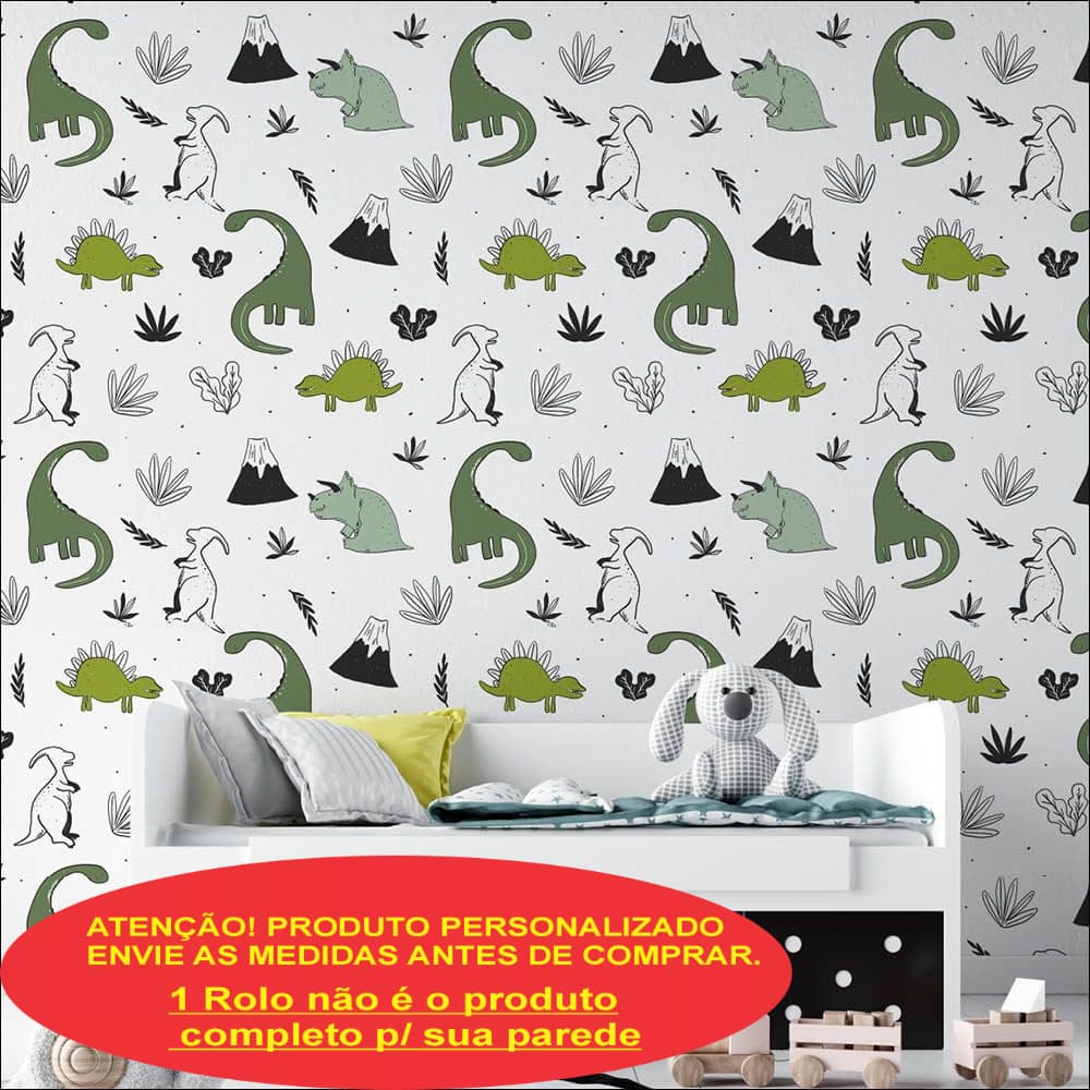 Dinossauro e vulcão