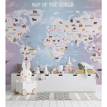 De Mapa Mundi Cor De Rosa De Menina