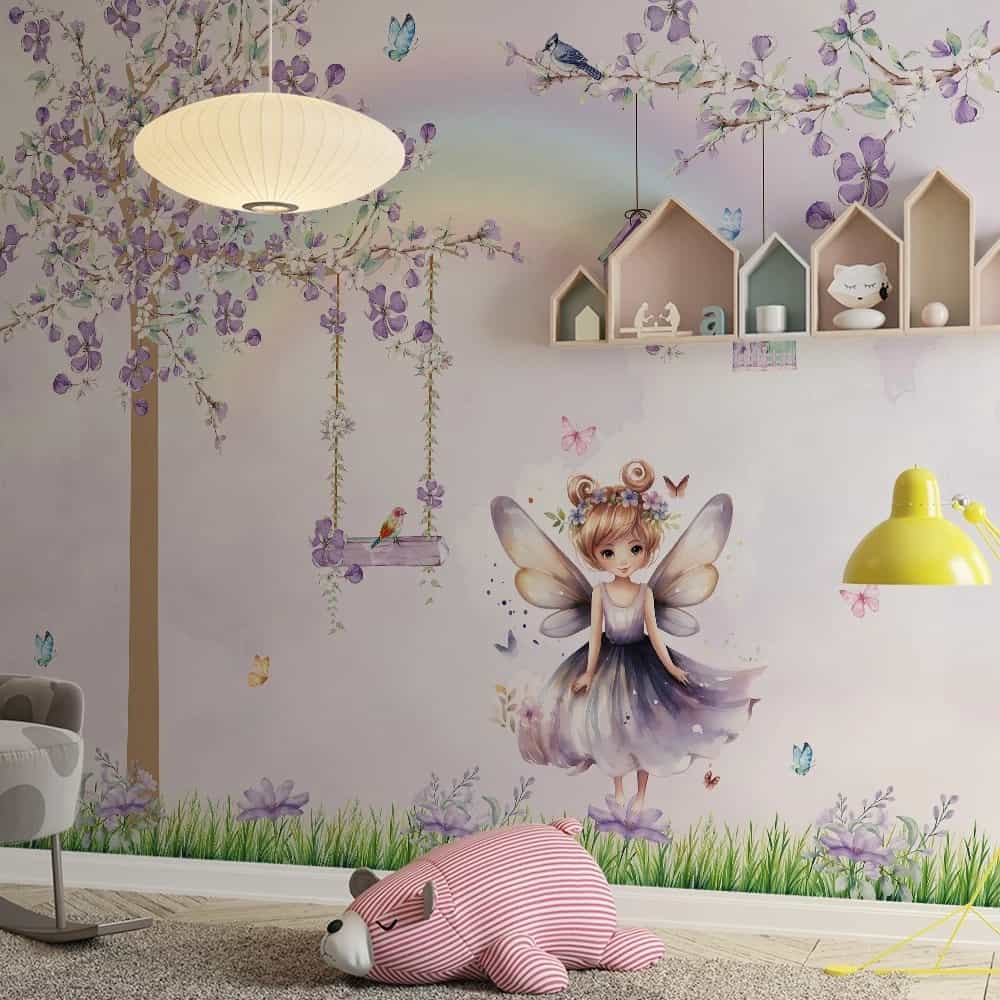 Papel de parede Fada das Glicínias em Lilás