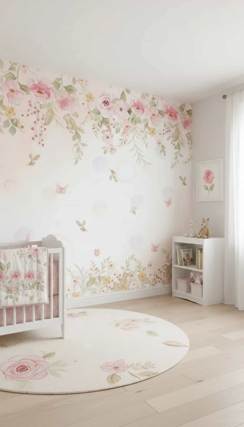 Papel de parede Flores Rosas Infantil - foto 2