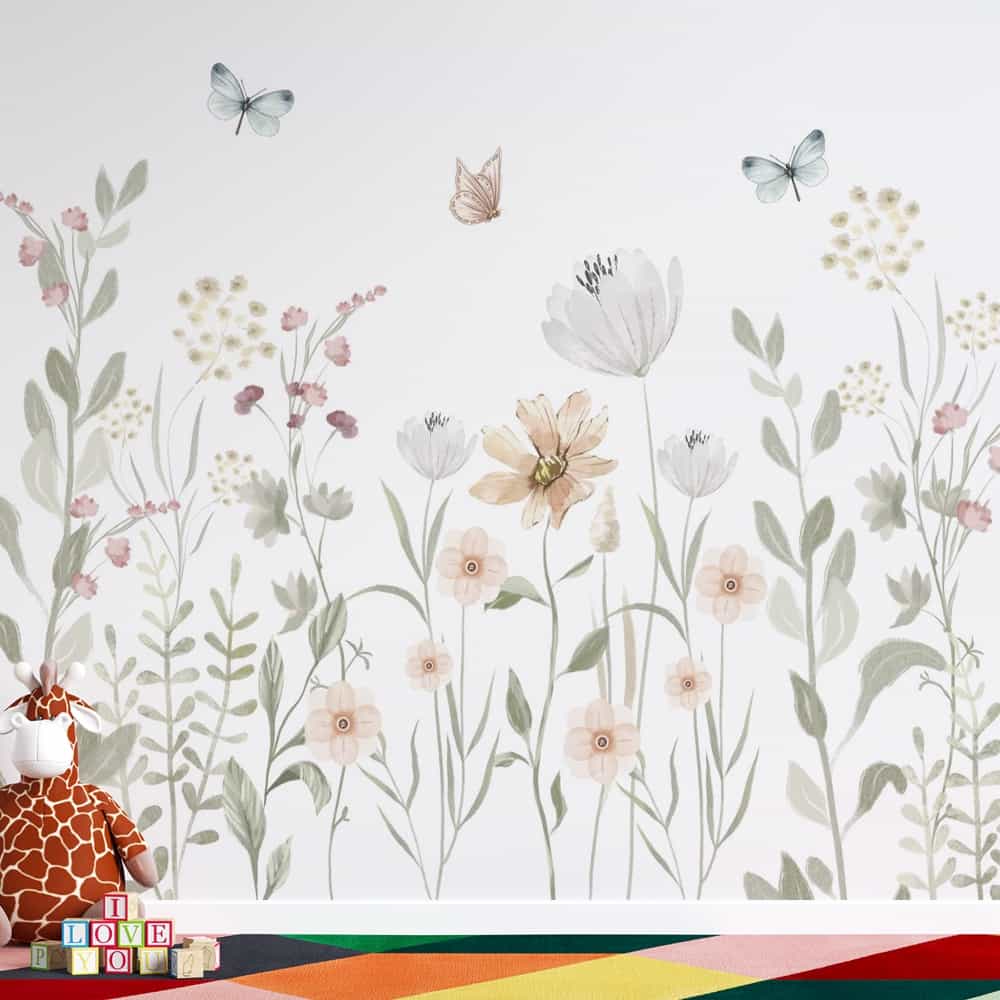 Papel de parede Campo de Flores de Outono