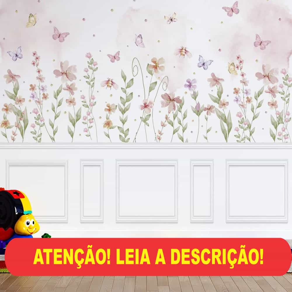 Papel de parede Jardim Rosa sobre Boiserie