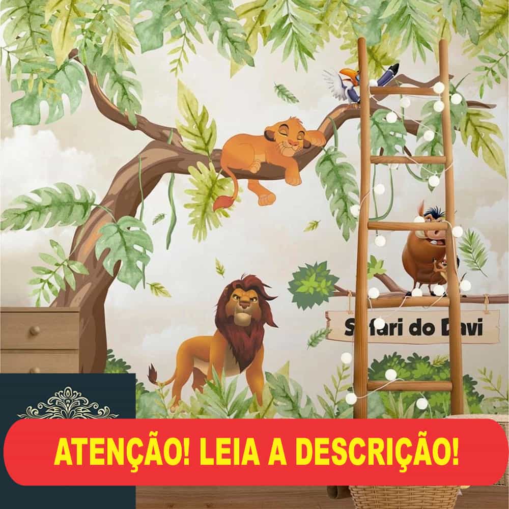 Papel de parede Safari do Simba com Nome