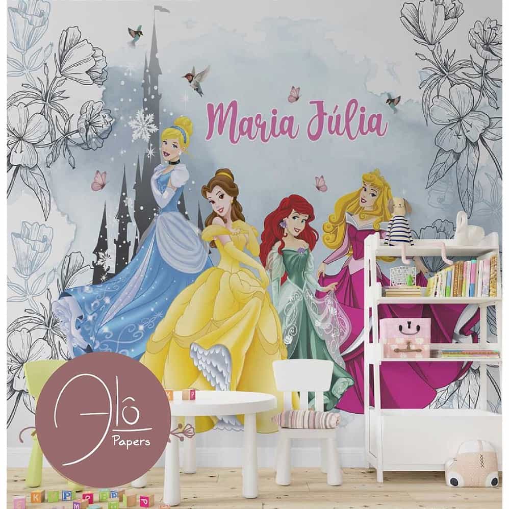 Papel de parede Princesas da Disney com Nome