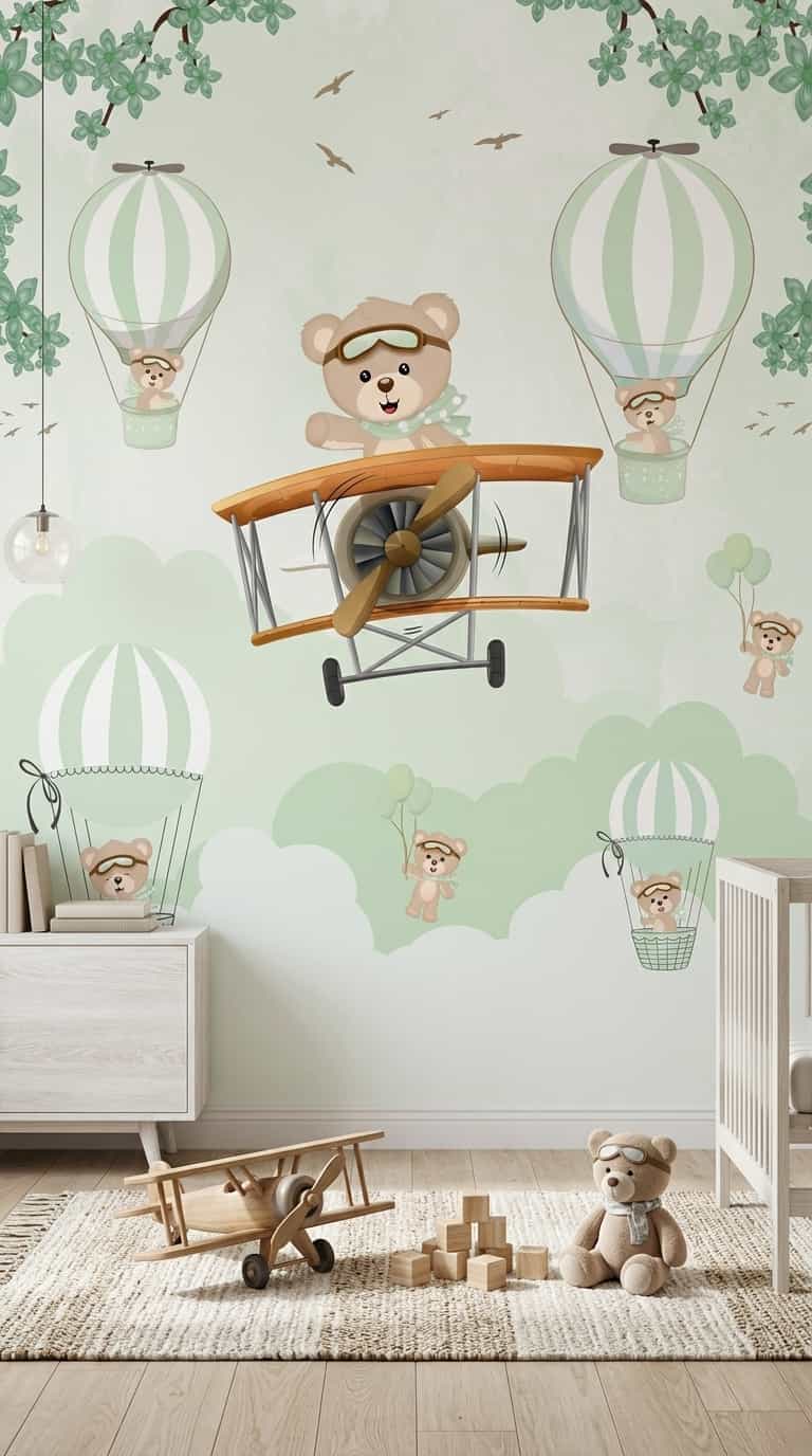 Papel de parede Floresta com Névoa